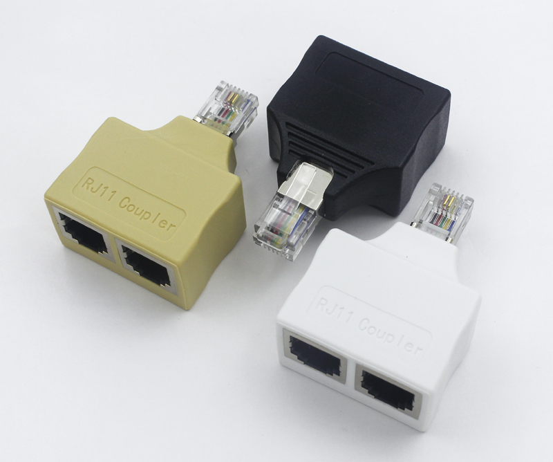 RJ11 一公转两母连接器高清图片