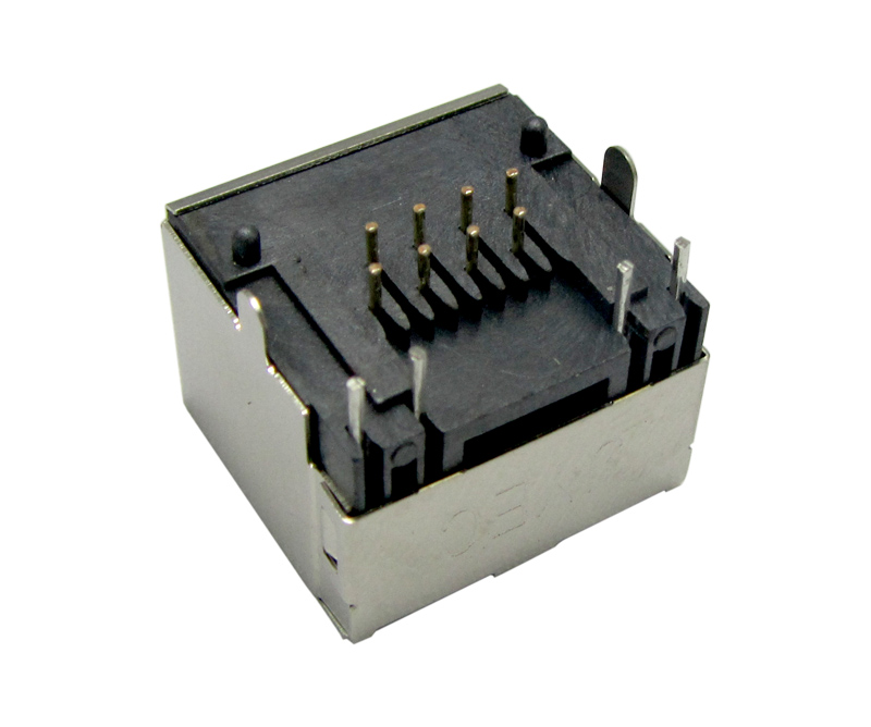 超薄屏蔽带灯RJ45连接器 超薄屏蔽带灯RJ45连接器