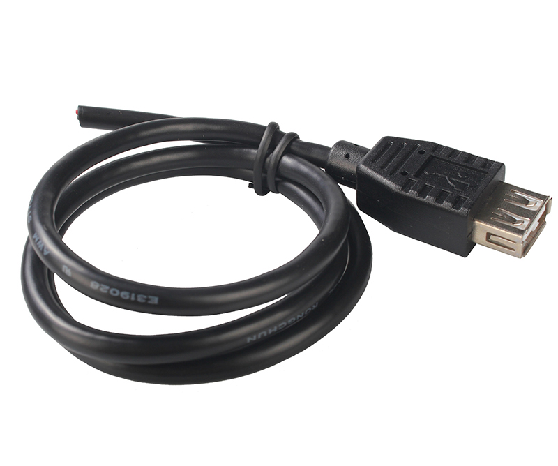 USB 2.0母座成型线束数据线电源线传输信号