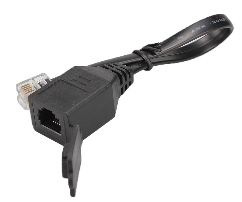 RJ11公转母转接线电话延长线6PIN 母座带防尘盖