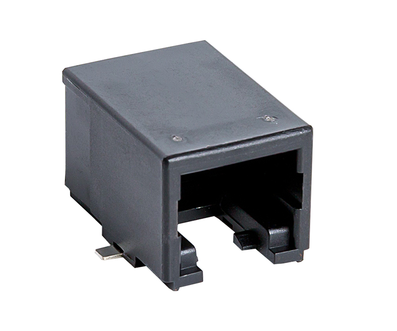 RJ11 6P6C 带铁脚SMT贴片电话连接器